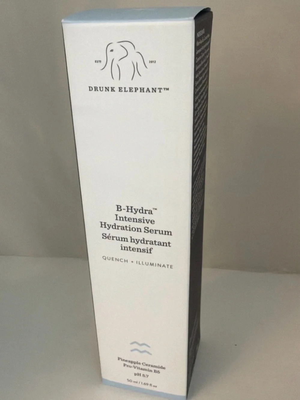Drunk Elephant B-Hydra Intensive Hydration Serum — White and Black Accents